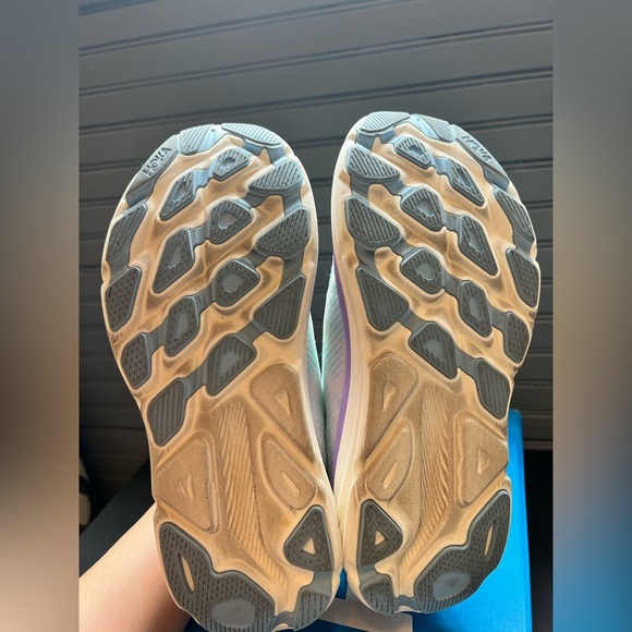 HOKA Clifton 9 Women's Running Shoes Size 7.5 Blue And Purple with box - Picture 8 of 12